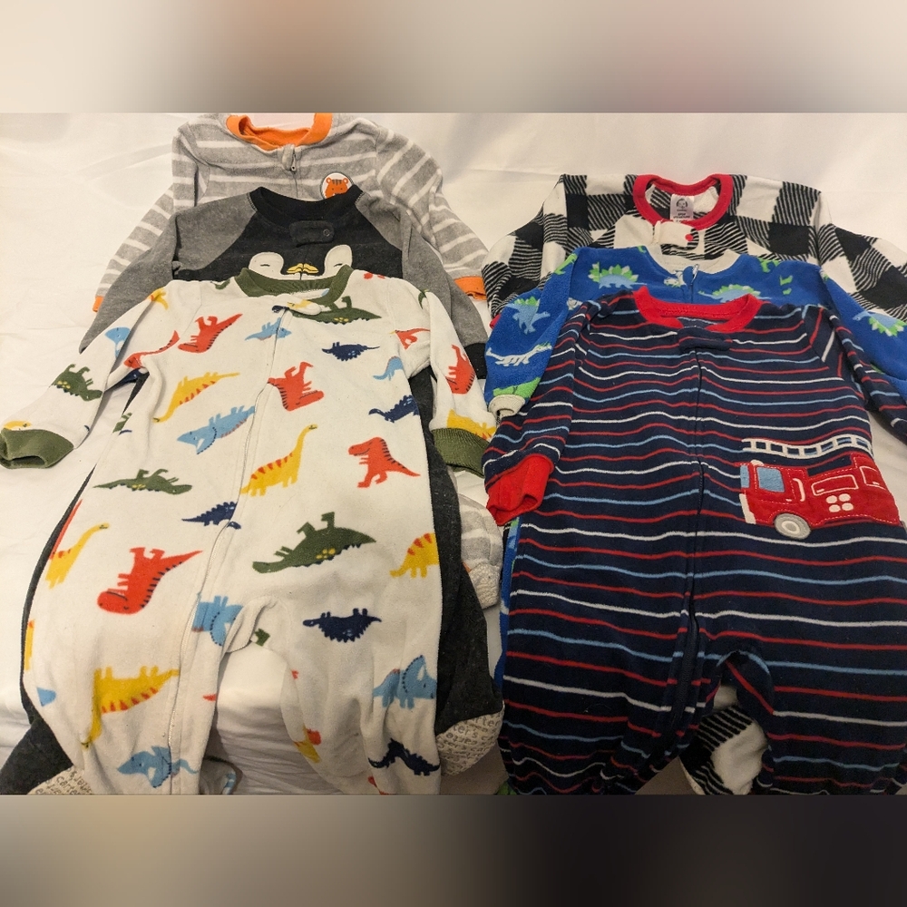 18 Months Fleecy Footed PJ Bundle - 6 Pieces